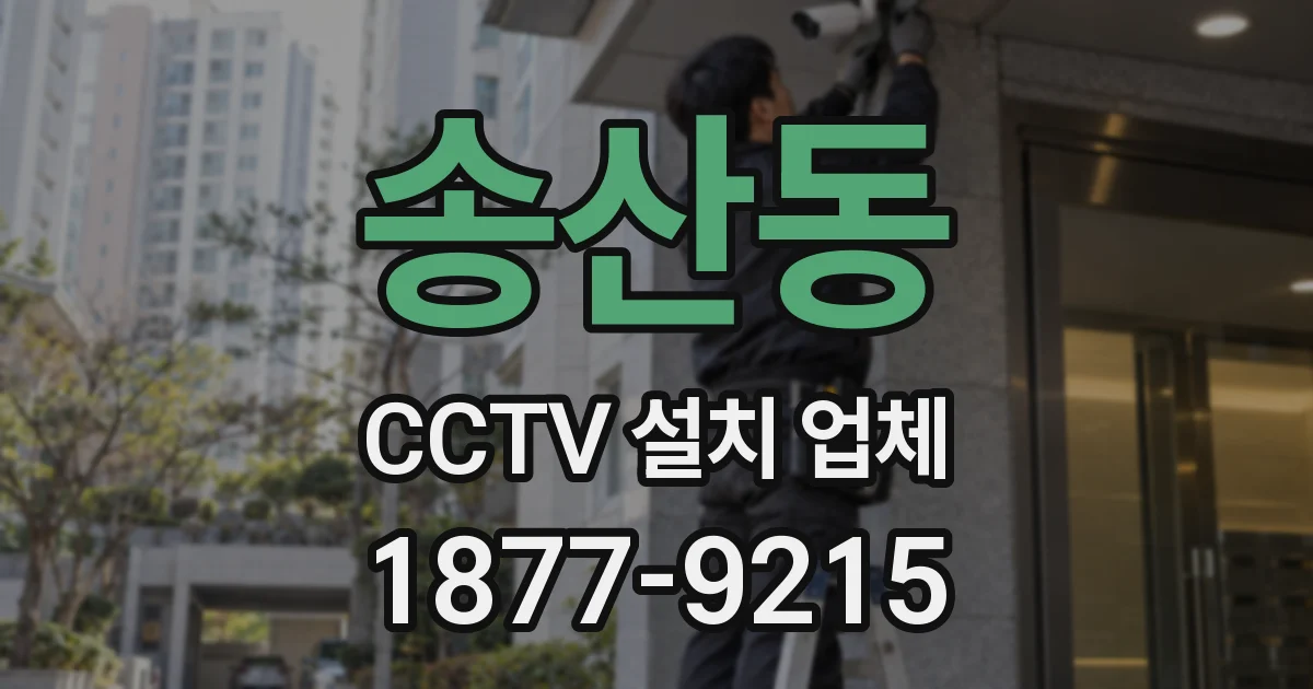 송산동 CCTV 설치 업체