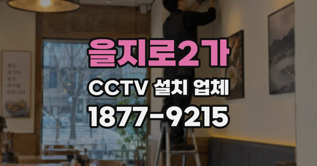 을지로2가 CCTV 설치 업체