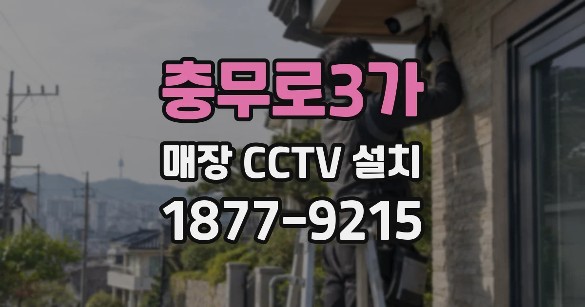 충무로3가 매장 CCTV 설치