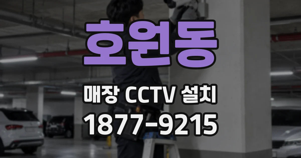 호원동 매장 CCTV 설치