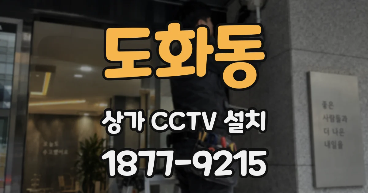 도화동 상가 CCTV 설치