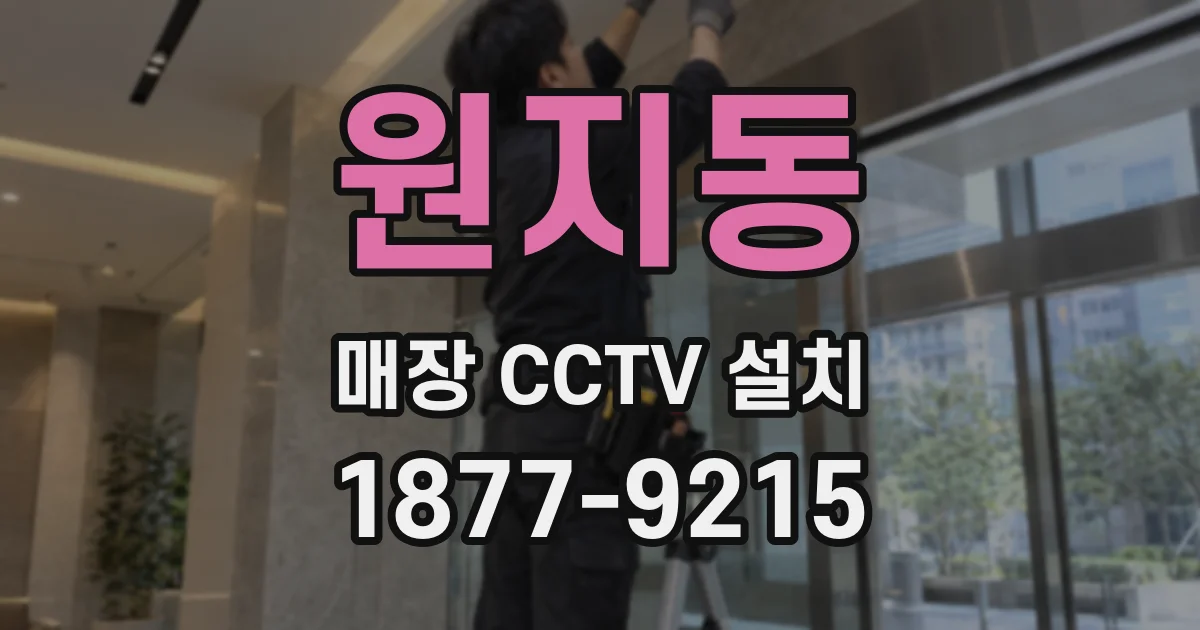 원지동 매장 CCTV 설치