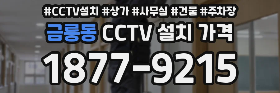 금릉동 CCTV 설치 가격