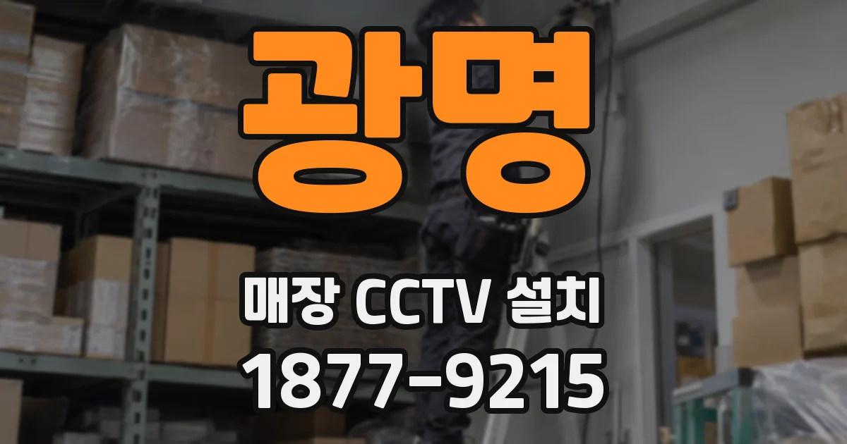 광명 매장 CCTV 설치