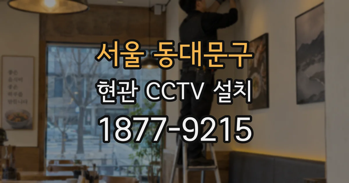 서울 동대문구 현관 CCTV 설치