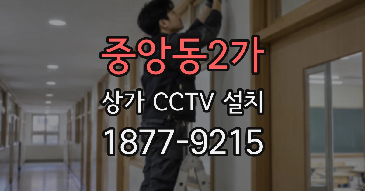 중앙동2가 상가 CCTV 설치