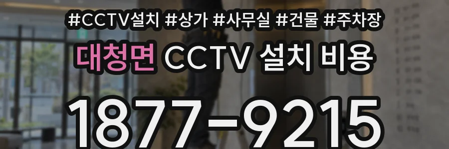 대청면 CCTV 설치 비용