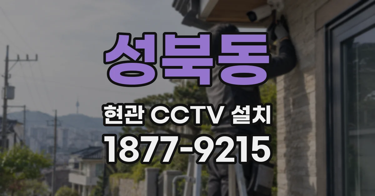성북동 현관 CCTV 설치