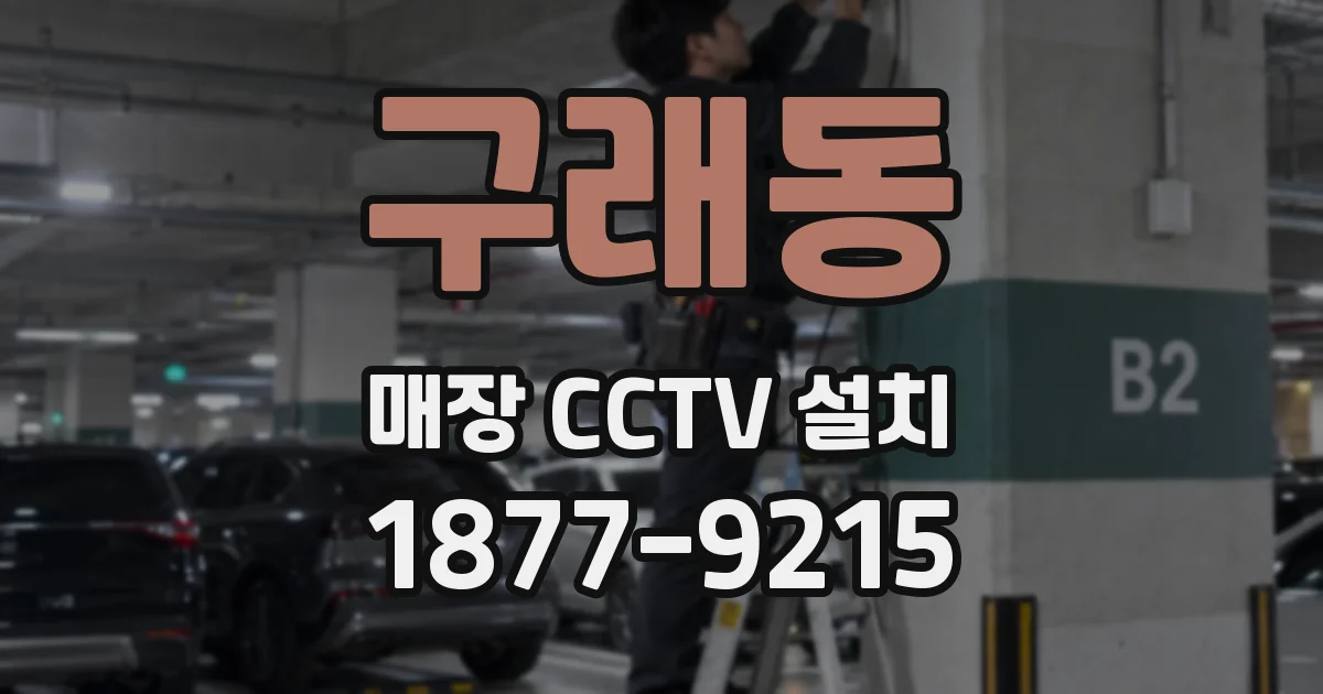 구래동 매장 CCTV 설치