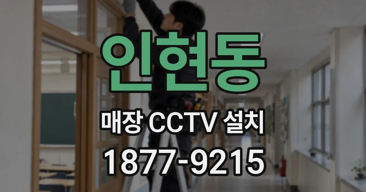 인현동 매장 CCTV 설치