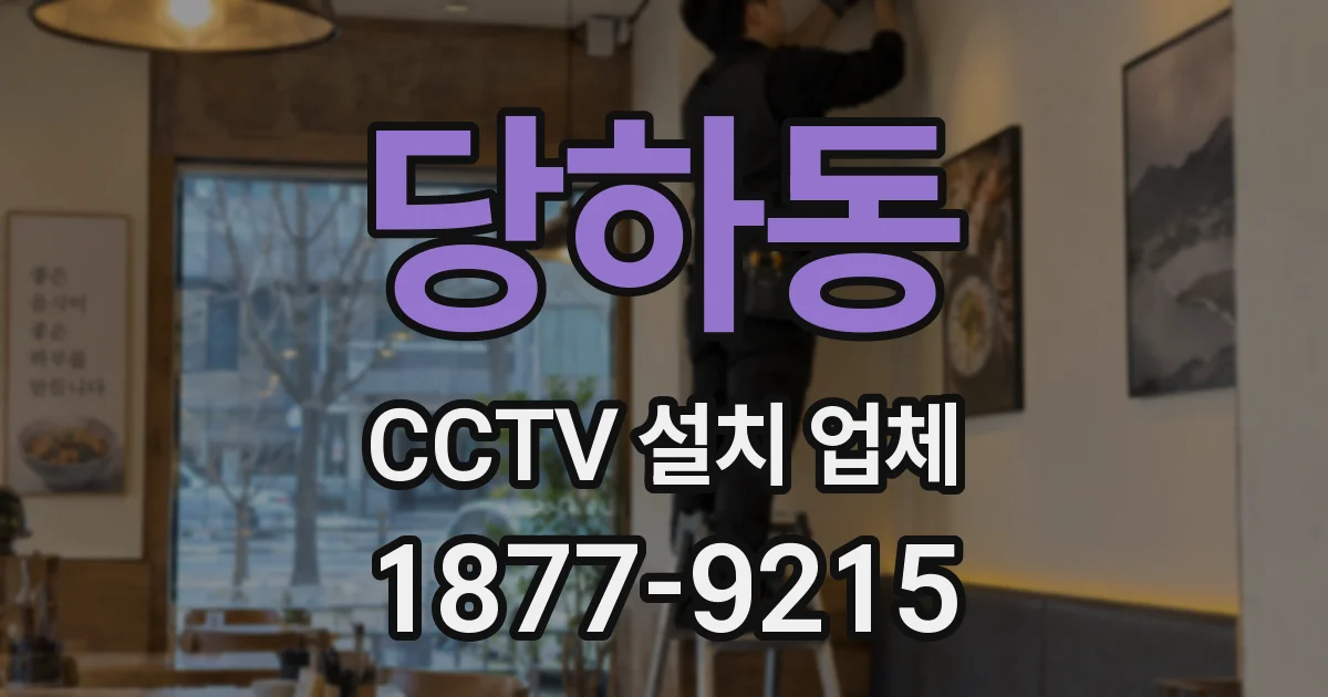당하동 CCTV 설치 업체