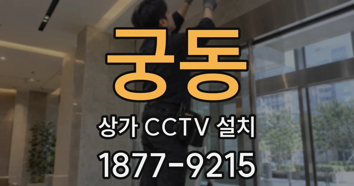 궁동 상가 CCTV 설치