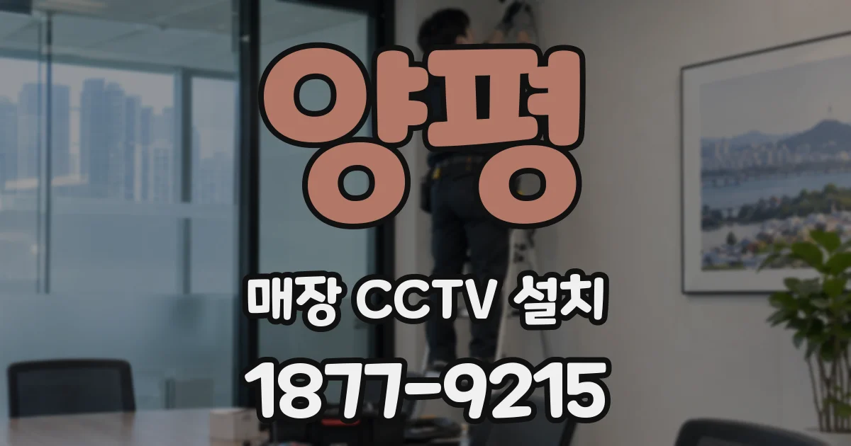 양평 매장 CCTV 설치