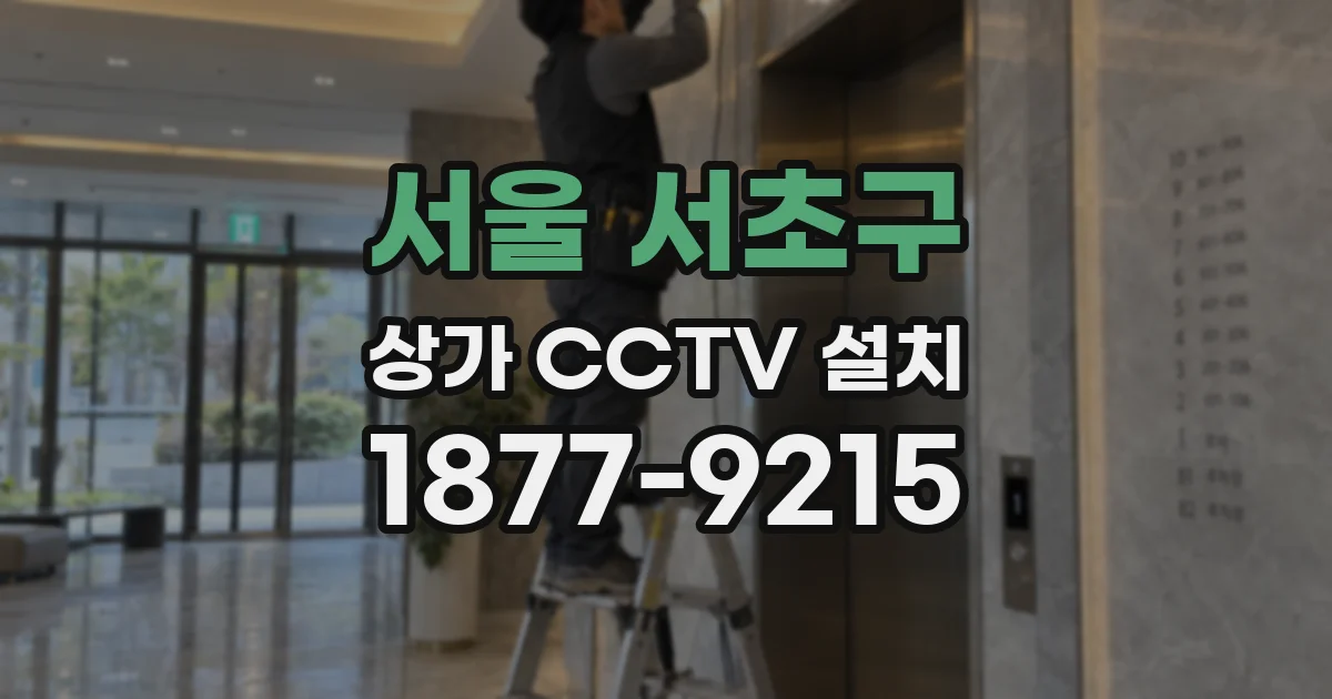 서울 서초구 상가 CCTV 설치