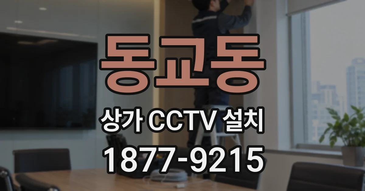 동교동 상가 CCTV 설치