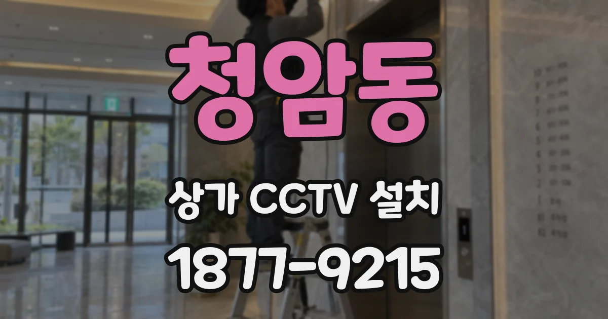 청암동 상가 CCTV 설치