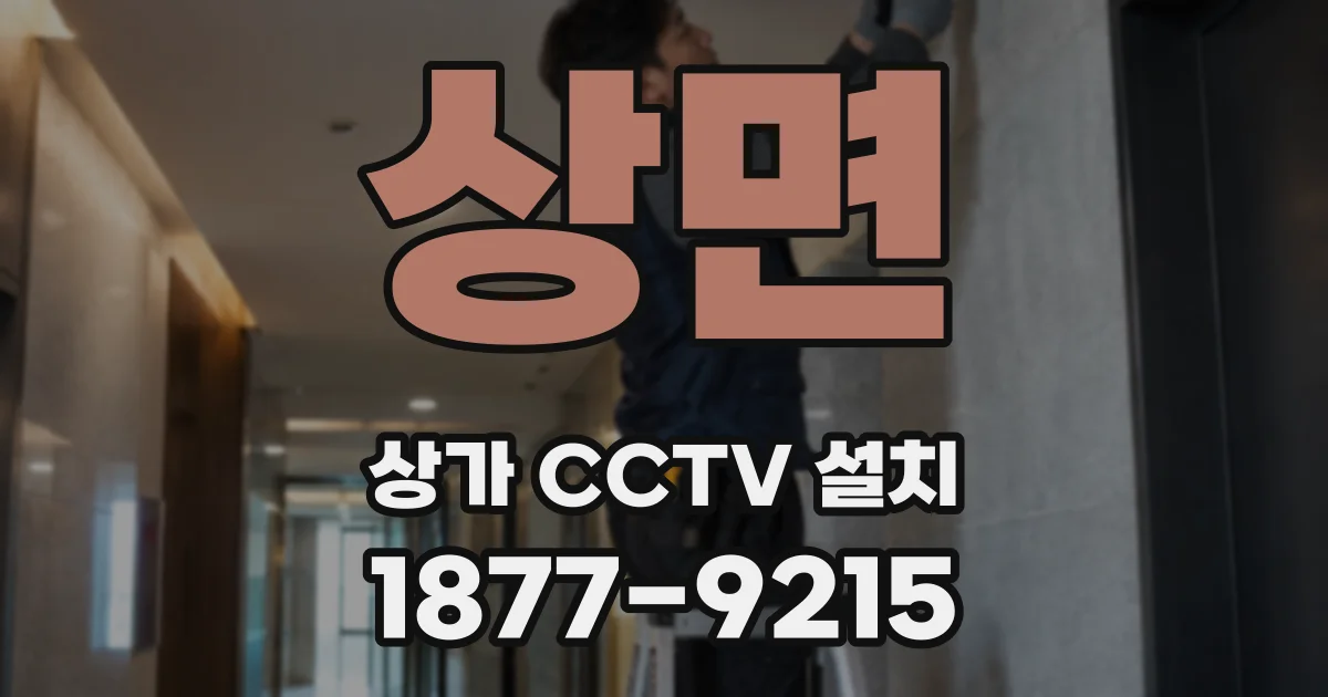 상면 상가 CCTV 설치