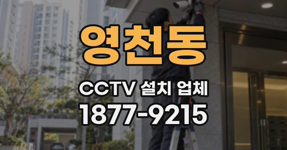 영천동 CCTV 설치 업체