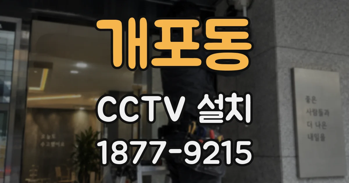 개포동 CCTV 설치
