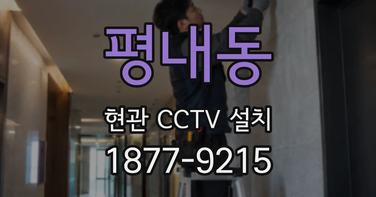 평내동 현관 CCTV 설치