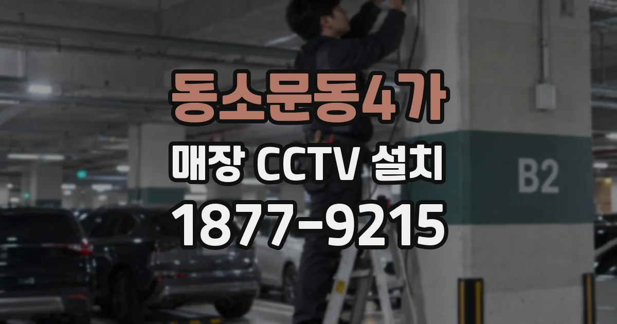동소문동4가 매장 CCTV 설치