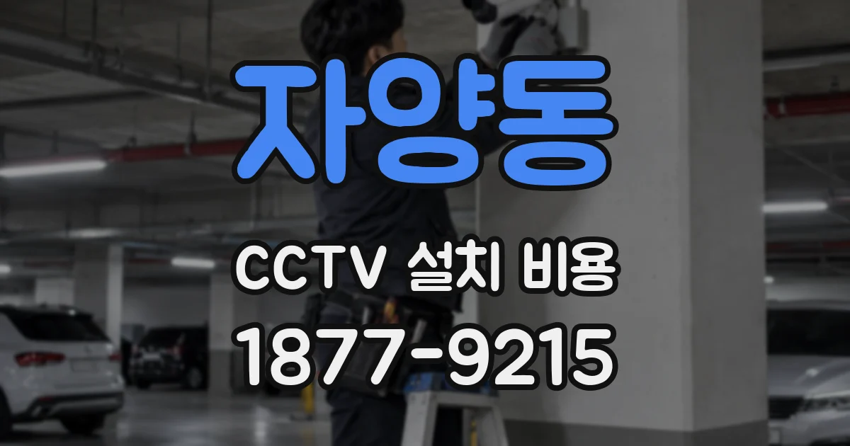 자양동 CCTV 설치 비용
