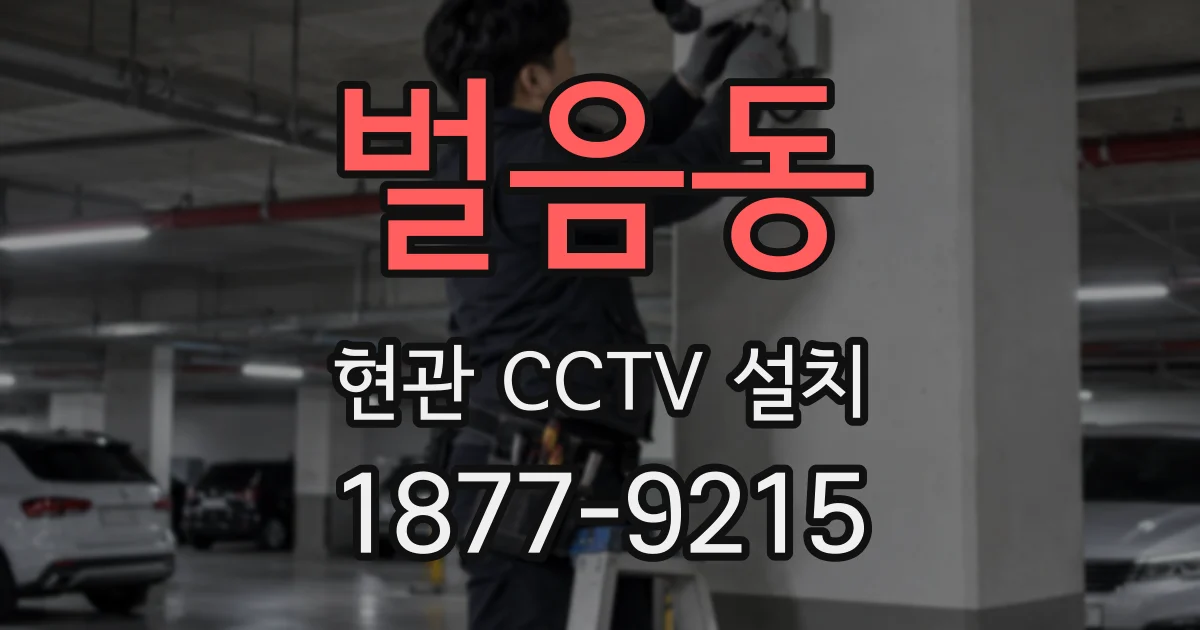 벌음동 현관 CCTV 설치