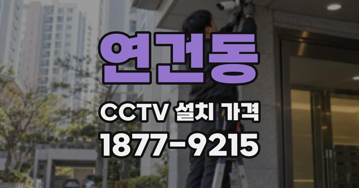 연건동 CCTV 설치 가격