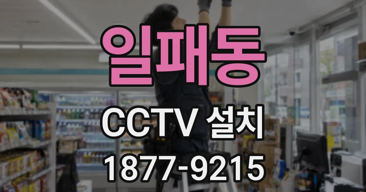 일패동 CCTV 설치