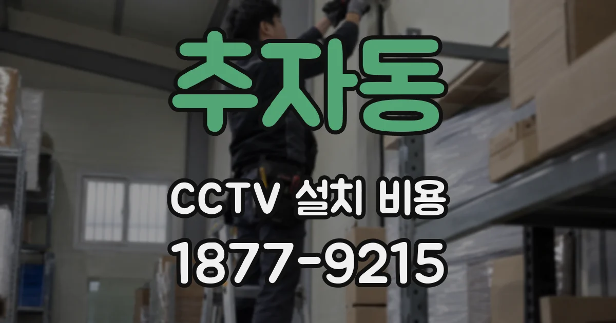 추자동 CCTV 설치 비용