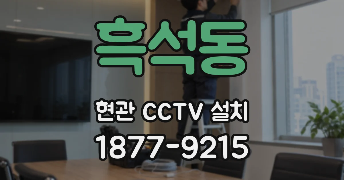 흑석동 현관 CCTV 설치