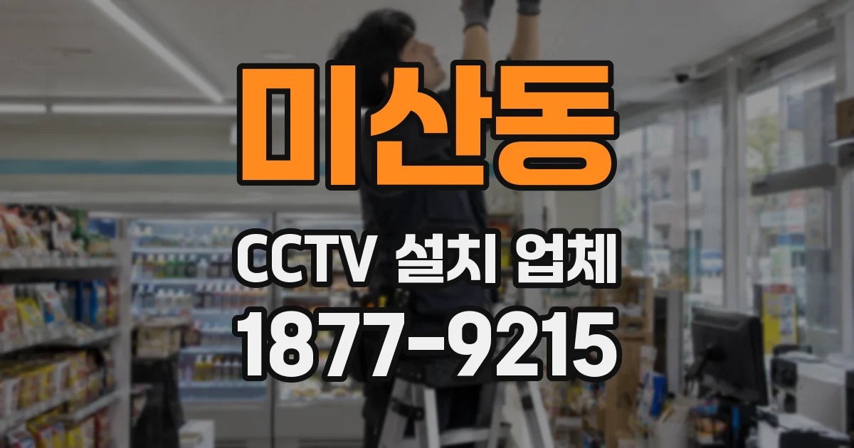 미산동 CCTV 설치 업체