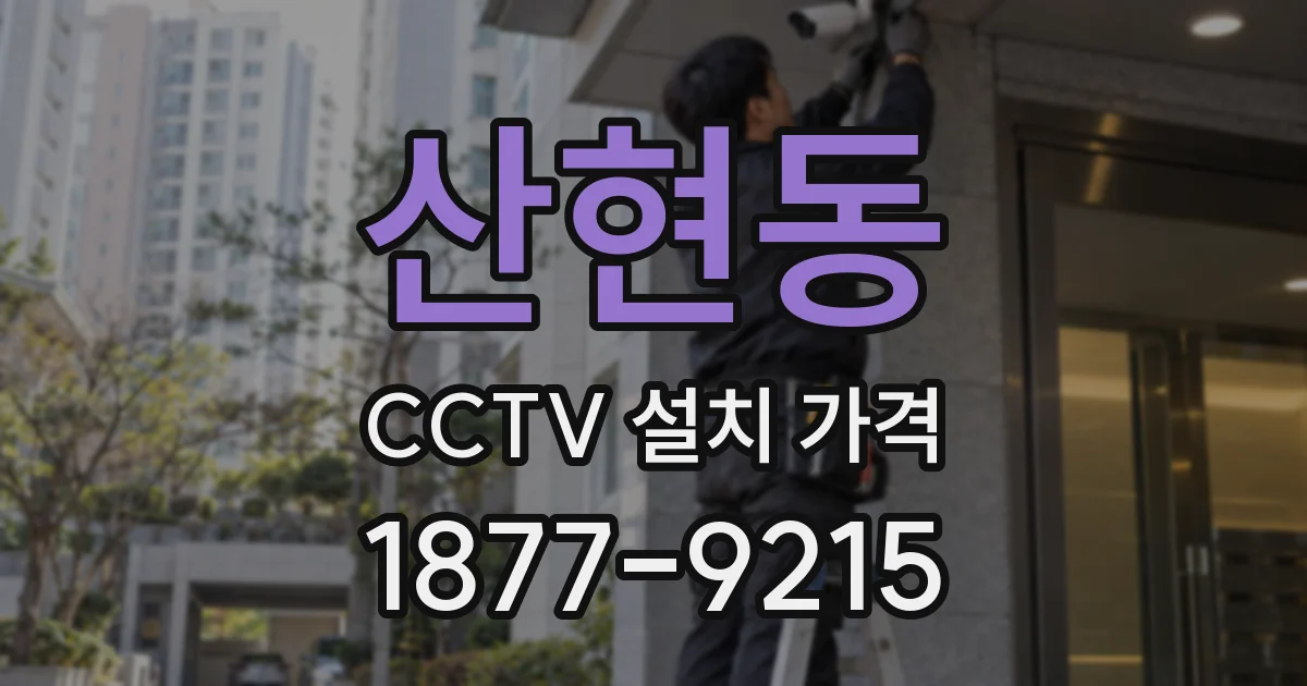 산현동 CCTV 설치 가격