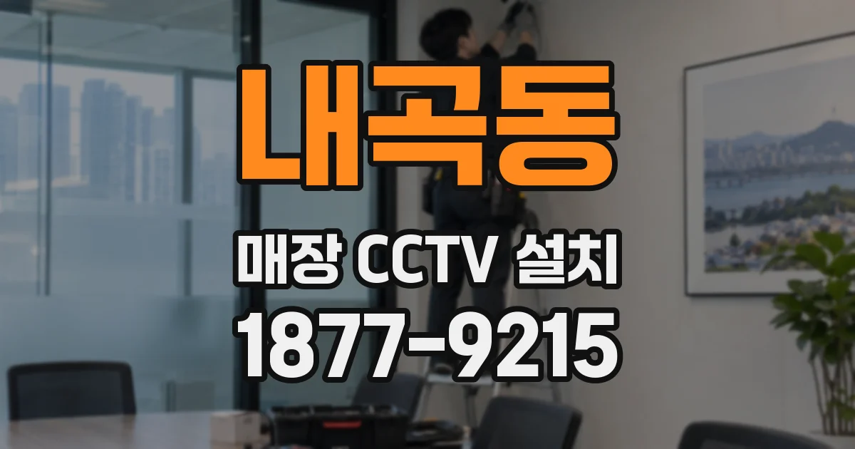 내곡동 매장 CCTV 설치