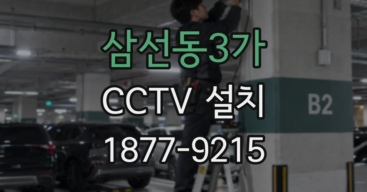 삼선동3가 CCTV 설치