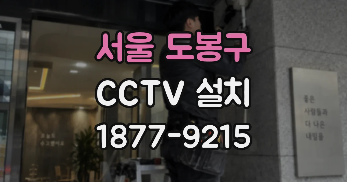 서울 도봉구 CCTV 설치