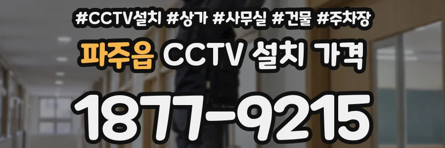 파주읍 CCTV 설치 가격