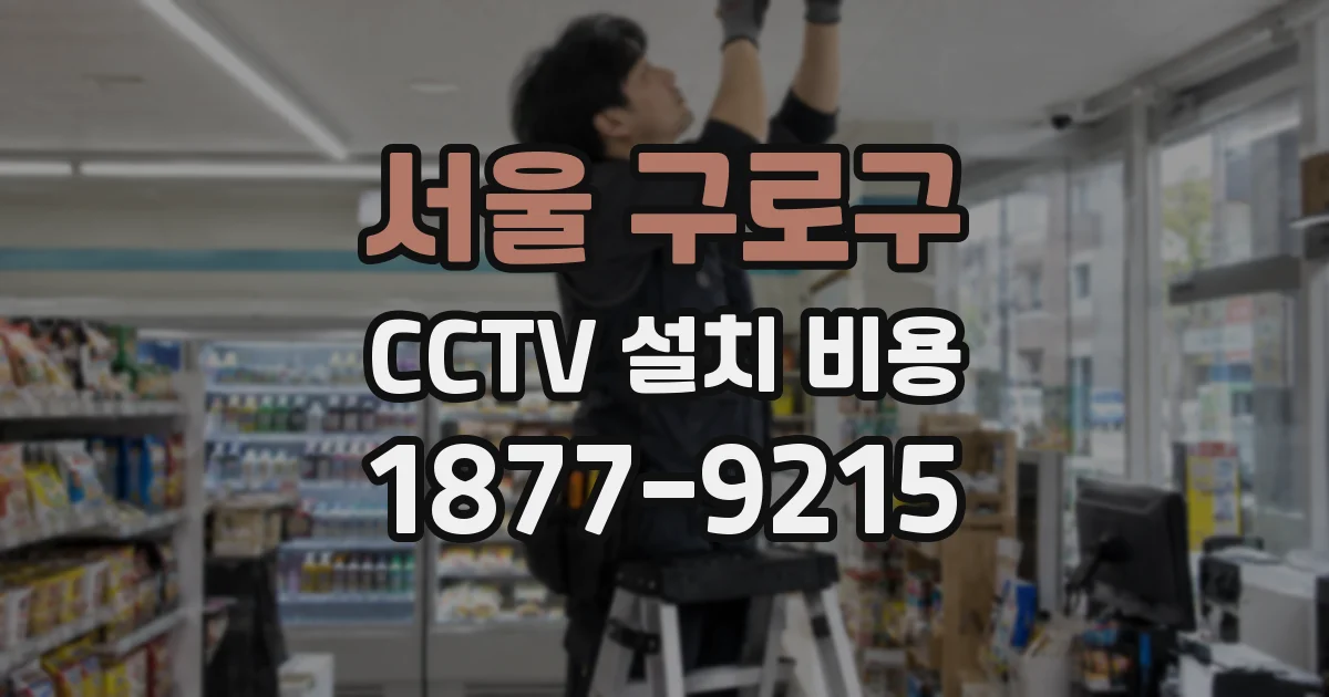 서울 구로구 CCTV 설치 비용