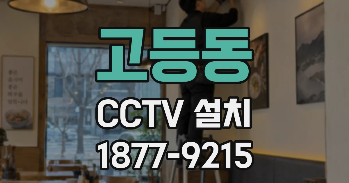 고등동 CCTV 설치