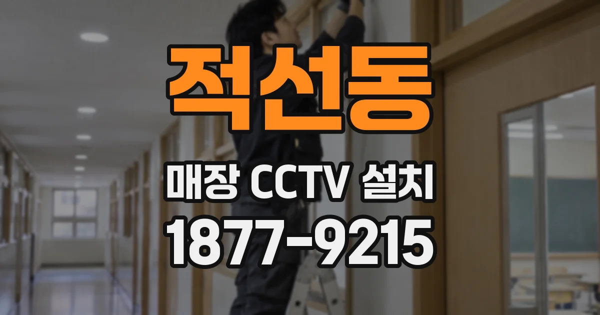 적선동 매장 CCTV 설치