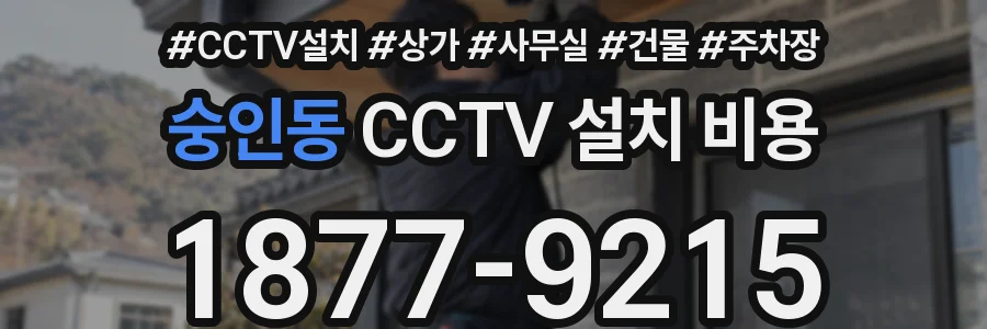 숭인동 CCTV 설치 비용