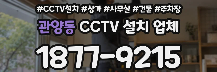 관양동 CCTV 설치 업체