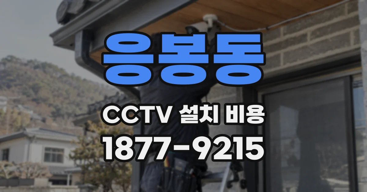 응봉동 CCTV 설치 비용