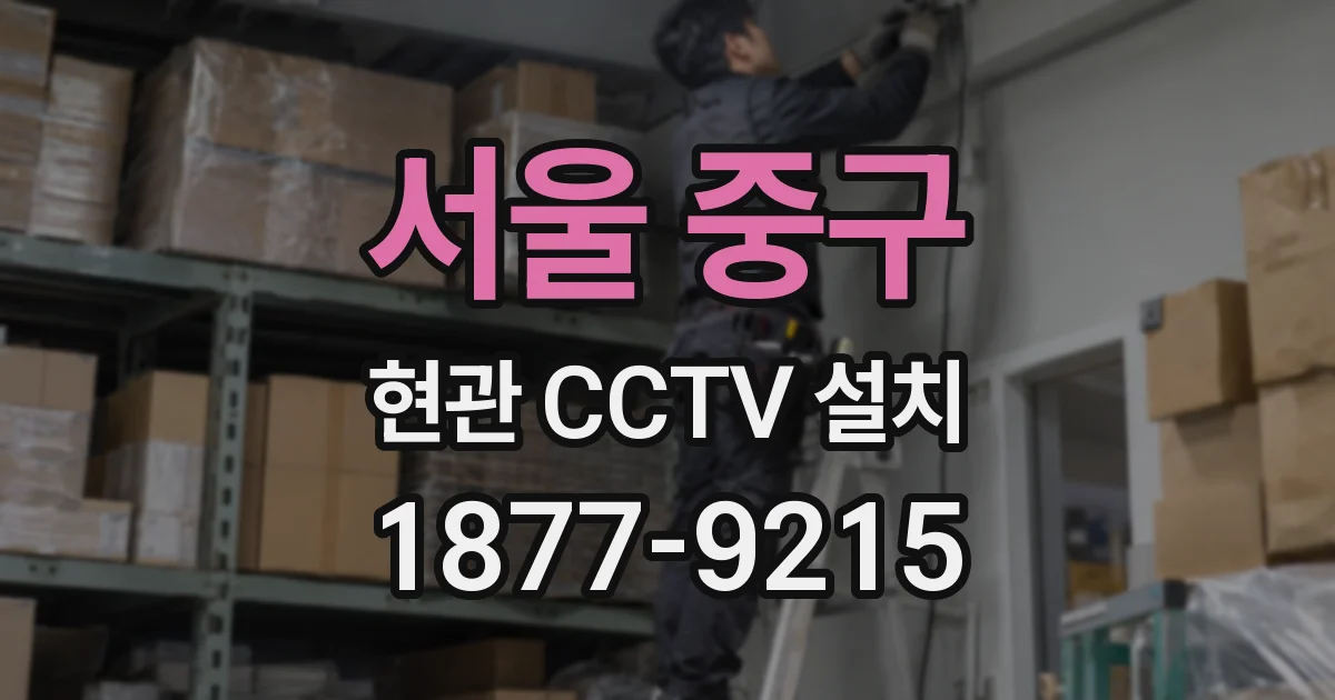 서울 중구 현관 CCTV 설치