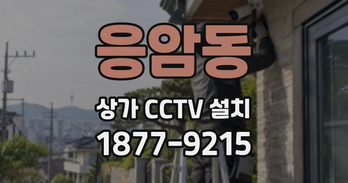 응암동 상가 CCTV 설치