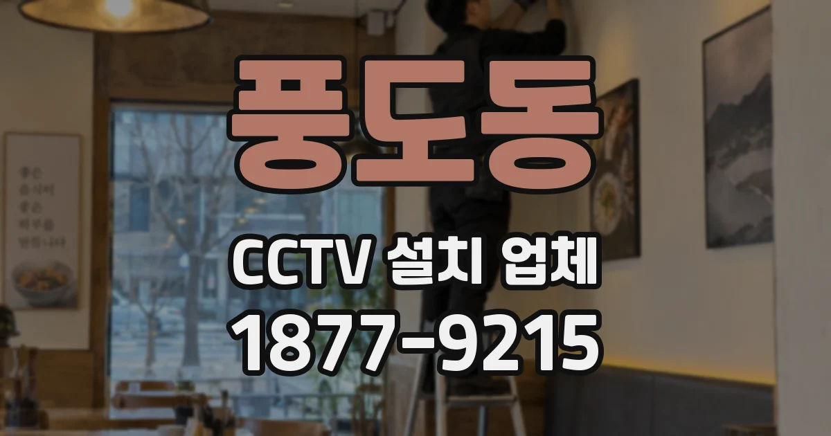 풍도동 CCTV 설치 업체