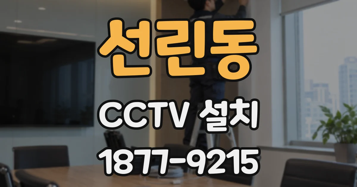 선린동 CCTV 설치
