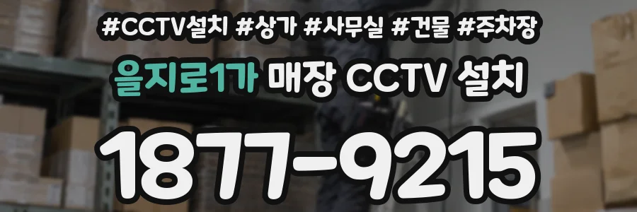 을지로1가 매장 CCTV 설치