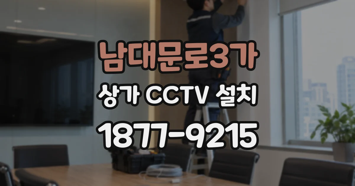 남대문로3가 상가 CCTV 설치