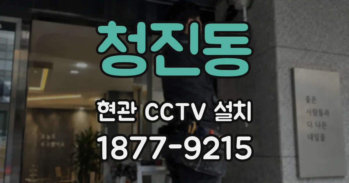 청진동 현관 CCTV 설치